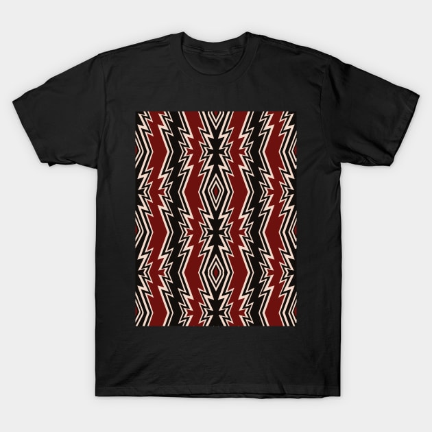 Aztec tribal pattern Rwanda color style T-Shirt by PaepaeEthnicDesign